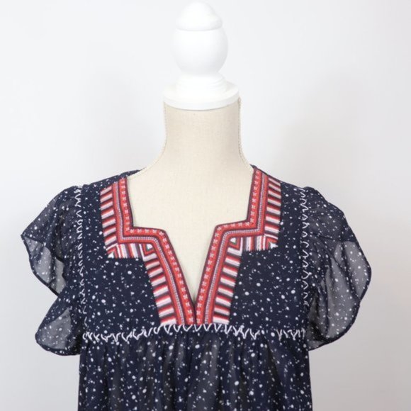 Stella & Dot Charlotte Top, Navy Blue XL - Picture 4 of 7
